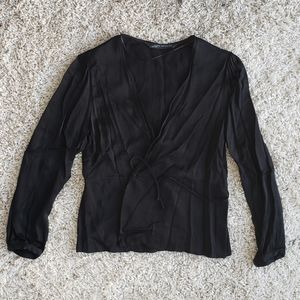 Zara wrap blouse